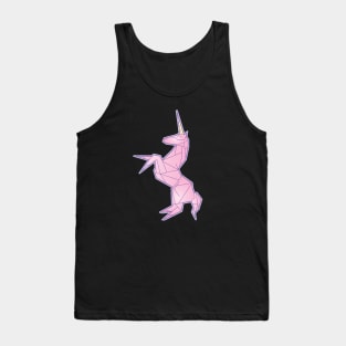 Origami Unicorn paper design Tank Top